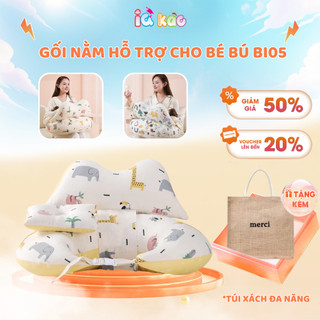  Gối nằm hỗ trợ cho bé ăn dặm và cho con bú BI05 cao cấp Đa Năng Hỗ Trợ Mẹ Cho Bé Bú Đỡ Đau Mỏi Thoải Mái IQKAO 