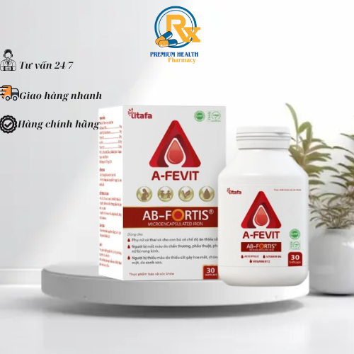 Viên uống bổ sung sắt và acid folic cho cơ thể A-FEVIT- Hỗ trợ tạo hồng cầu và hạn chế thiếu máu