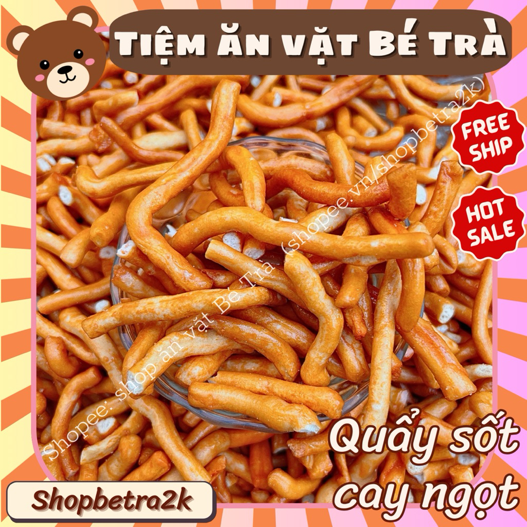 (500gr) Snack bánh quẩy cay giòn giòn, quẩy cay ngọt