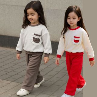 Bộ Thu Đông Cho Bé Gái Vải Nỉ 2 Da Size Từ 10kg đến 35kg