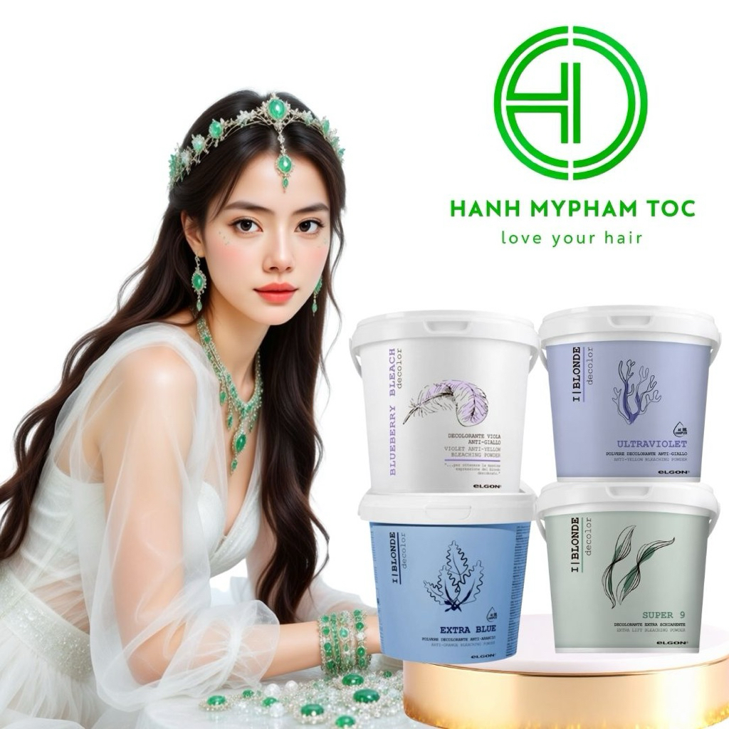 BỘT TẨY TÓC ELGON Ý 500ML (TẨY TÍM, TẨY XANH)