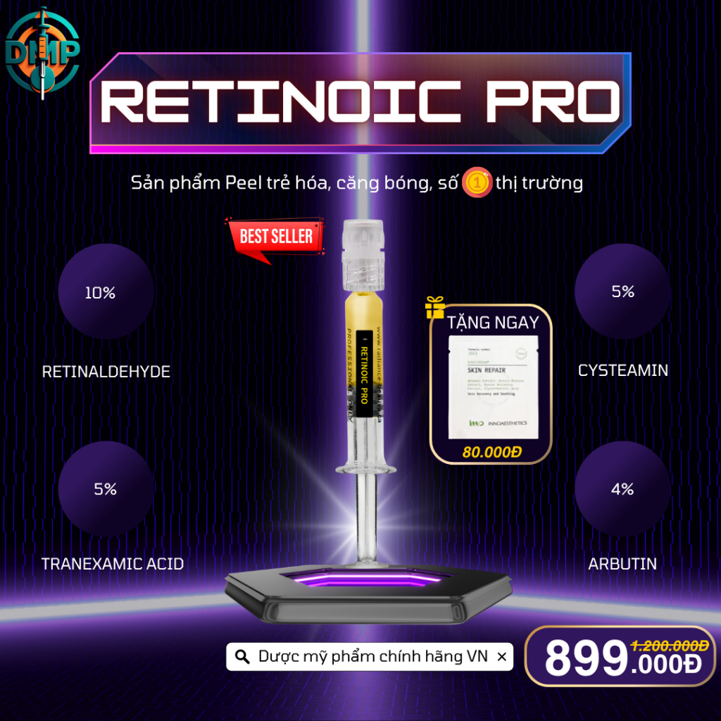 [HÀNG CHÍNH HÃNG CTY - PEEL RETINOL RADIANCE] Peel retinol căng bóng, mịn da (tặng kèm Skin Repair)