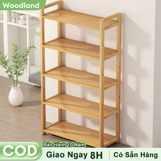  WOODLAND Kệ Nhà Bếp Kệ Bếp 4 Tầng 183cm Bằng Tre Tự Nhiên Cao Cấp Chịu Lực Tốt & Cực Chắc Chắn 