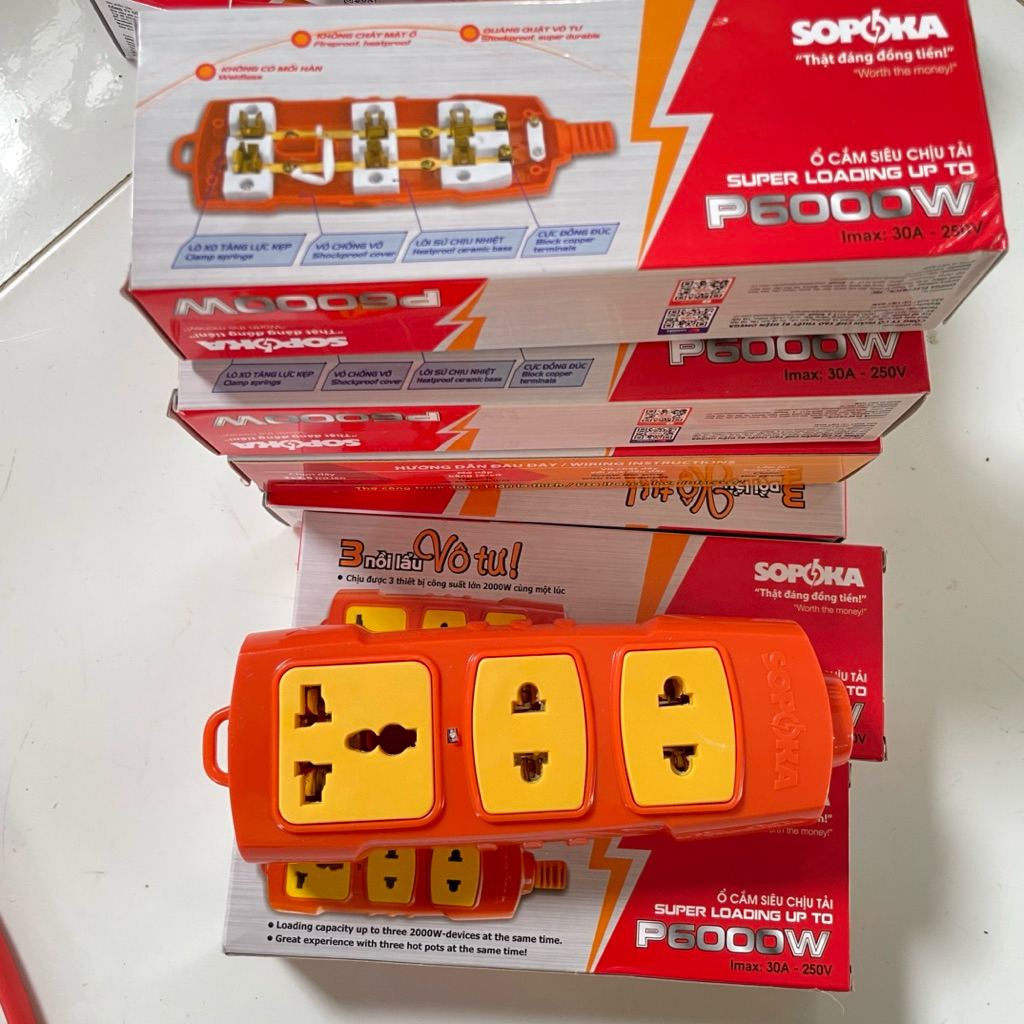 Ổ cắm điện chịu tải cao chính hãng Sopoka