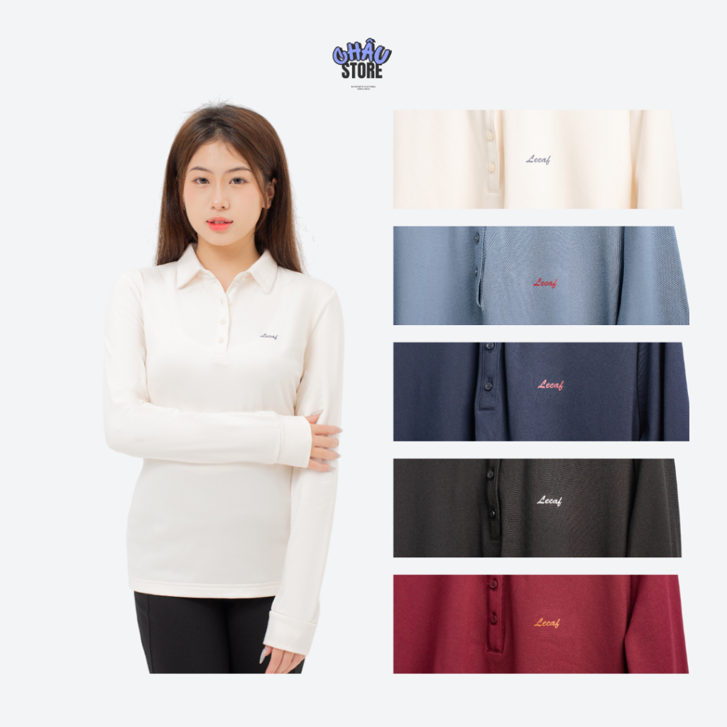 [CHÍNH HÃNG] Áo polo nữ golf dài tay giữ nhiệt LECAF