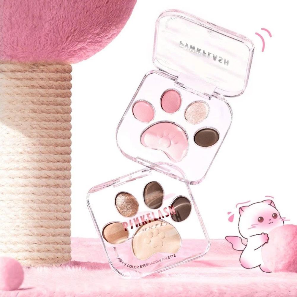 Ảnh 8 của Phấn mắt Pinkflash Meow Paw 5 màu bảng phấn mắt tinh tế bột mềm và mịn
