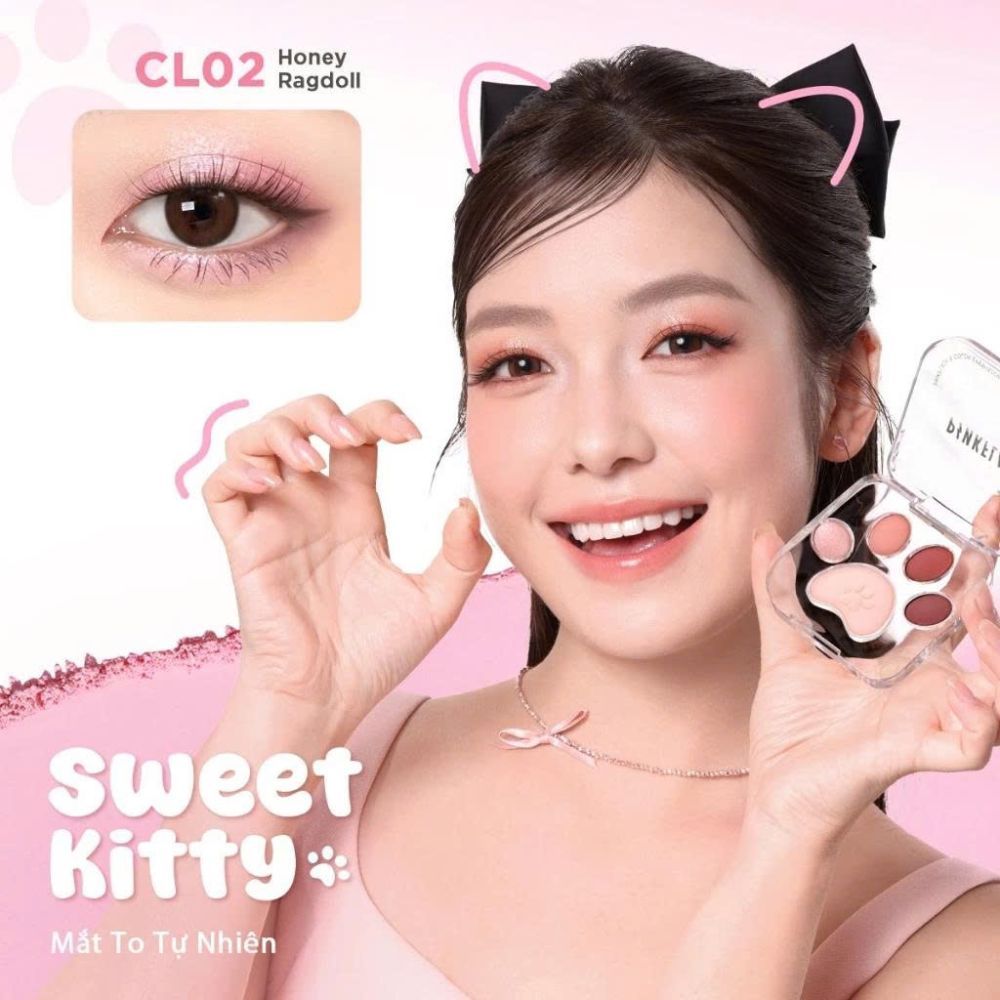 Ảnh 4 của Phấn mắt Pinkflash Meow Paw 5 màu bảng phấn mắt tinh tế bột mềm và mịn
