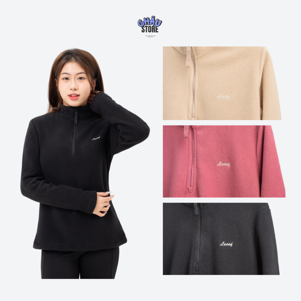 [CHÍNH HÃNG] Áo nỉ lông nữ LECAF
