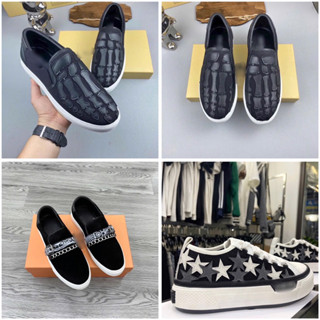 (HÀNG LOẠI 1) Giày Slipon Nhung Vạch Da Xích Siêu Chất , Giày lười bàn tay cao cấp full box