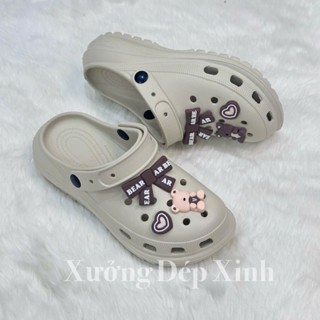  Sục nữ gắn Nơ Tiểu Thư Giày sục tiểu thư cho cô nàng cá tính dép kèm charm xinh 