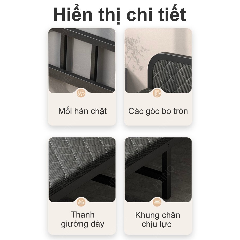 HEINO【HÀNG MỚI】Giường Gấp Khung Thép Đa Năng 400kg - Gấp Gọn Tiết Kiệm Diện Tích Dự Phòng Khách Tạm | BigBuy360 - bigbuy360.vn