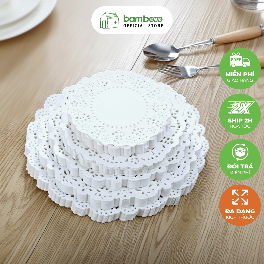 Giấy lót bánh thấm dầu BAMBOOO ECO set 140 tờ hút dầu mạnh