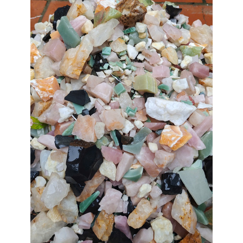 (SIÊU RẺ) COMBO 10KG Đá thạch anh thô ngũ sắc