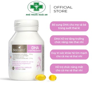 Viên uống bổ sung DHA cho mẹ bầu BioIsland Bio Island DHA 60 viên