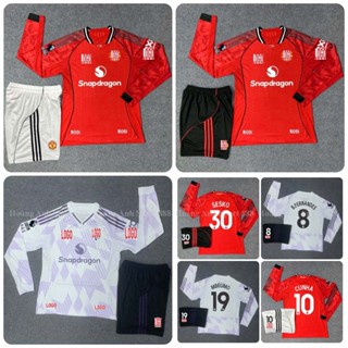  Bộ Quần Áo Bóng Đá  Áo Đá Banh CLB MU Dài Tay Mùa Giải 2025 2026- Vải Polyester Thái Gai Lưới 