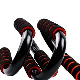Combo bộ 2 dụng cụ hít đất cao cấp chữ S thép carbon mút tay cầm xốp cao cấp