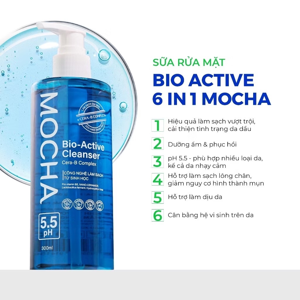 Sữa Rửa Mặt B5 MOCHA 25ML và 300ml - Làm Sạch, Dưỡng Ẩm Cho Da