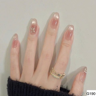  G190 - Bộ 30 Móng Tay Giả nail box măt mèo mẫu đi chơi tết 2026 