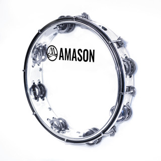 Trống lắc tay, Lục lạc gõ bo, Tunable Tambourine - Amason AMT10 - Màu Silver Crystal, New version, Size 10 inch (10")
