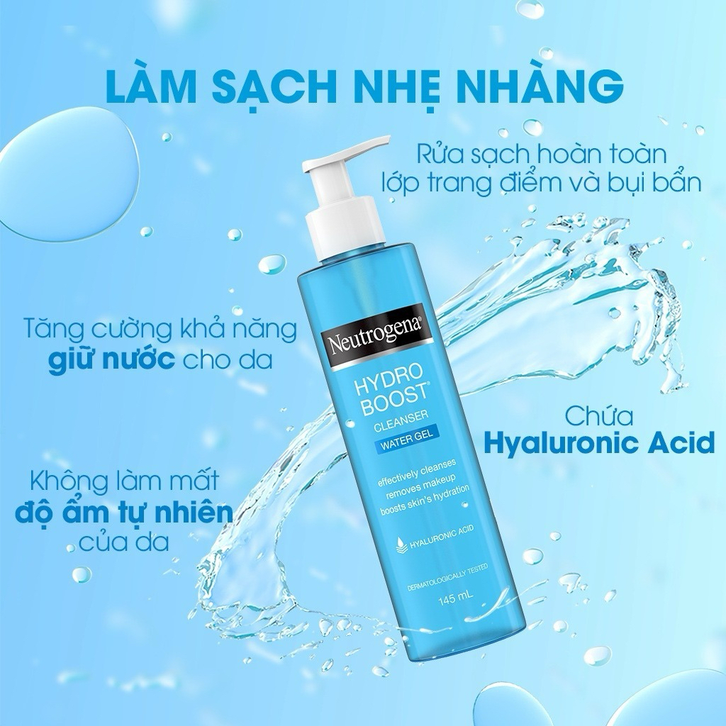 NEW Gel Rửa Mặt Hydro Boost Neutrogena 145Ml