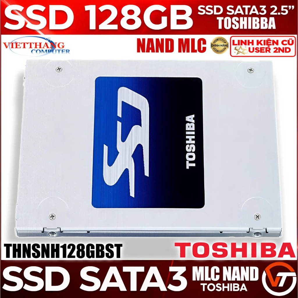 Ổ cứng SSD Toshiba THNSNH128GBST 128GB Nand MLC cực bền Zin Xịn Đã qua sử dụng Good 90% ( Cũ - 2nd )