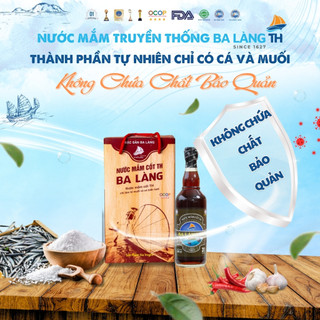 Xách Nước Mắm Cốt Đặc Biệt Ba Làng TH Combo 2 Chai Thủy Tinh 500ml