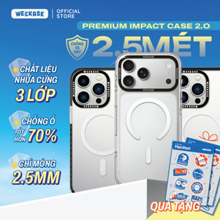   CÓ QUÀ  Ốp Lưng iPhone Chống Va Đập 2.5m Độc Quyền WEEKASE Premium Impact Case 2.0 - Chống Ố Vàng & Có Sạc Không Dây 