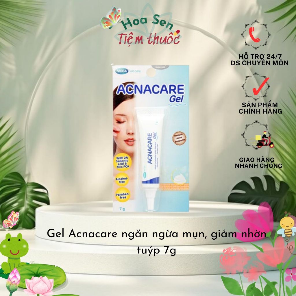 ACNACARE GEL (Tuýp/7g) - Gel Làm Sạch Tế Bào Chết, Giảm Mụn, Giảm nhờn, Làm Mềm Da