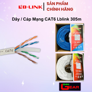 Thùng Dây   Cáp Mạng Cat 6 Lblink Dài 305M  Màu Xanh trắng  Chính Hãng 