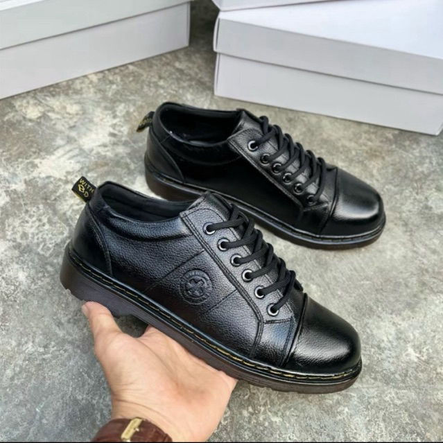 Giầy đốc da bò mềm Đen và Nâu đế kếp có khâu đế chống bong gầm chống trơn trượt