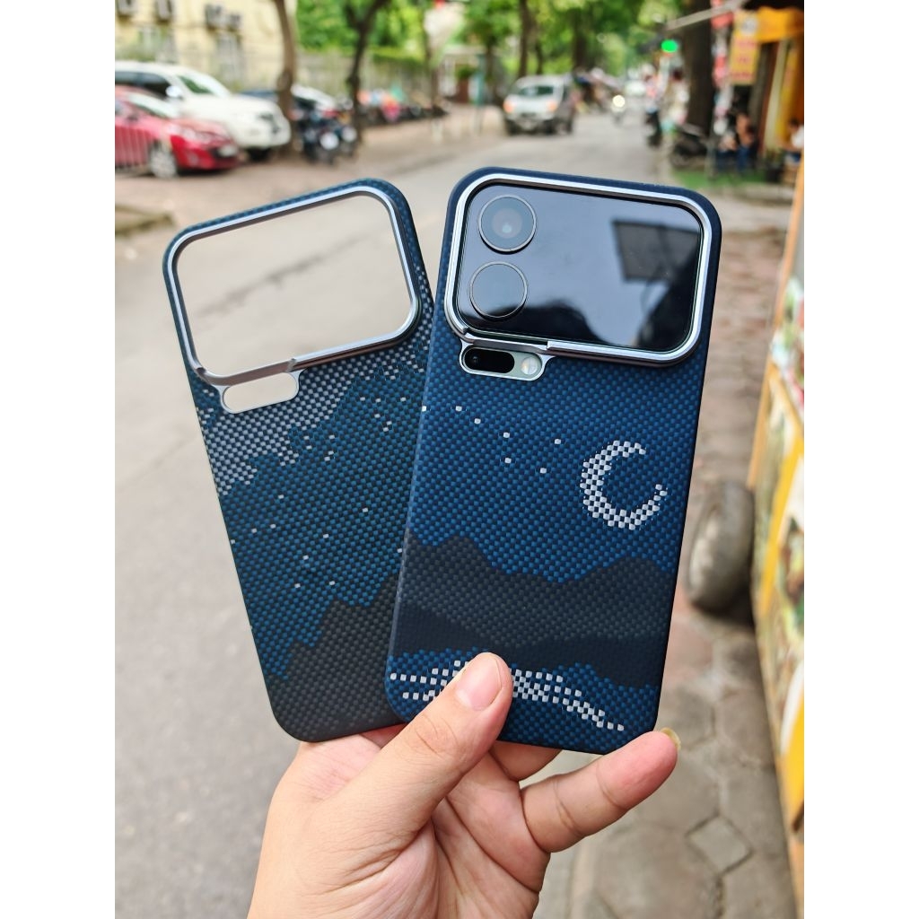 xiaomi mi 17 promax ốp carbon sợi kevlar cao cấp