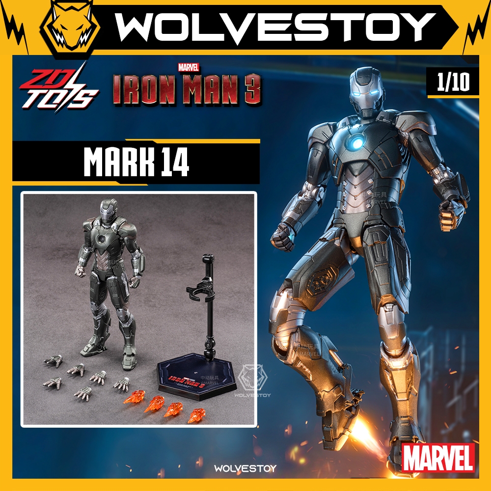 Mô Hình ZD Toys Marvel Iron Man Mark 14 (MK14) 1/10 Action Figure