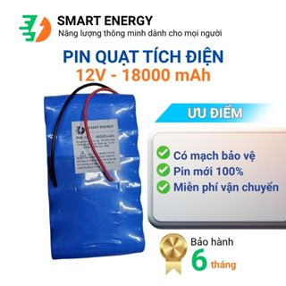  Pin quạt tích điện 12V-18.000 mAh cho quạt tích điện quạt chân quỳ quạt năng lượng mặt trời 