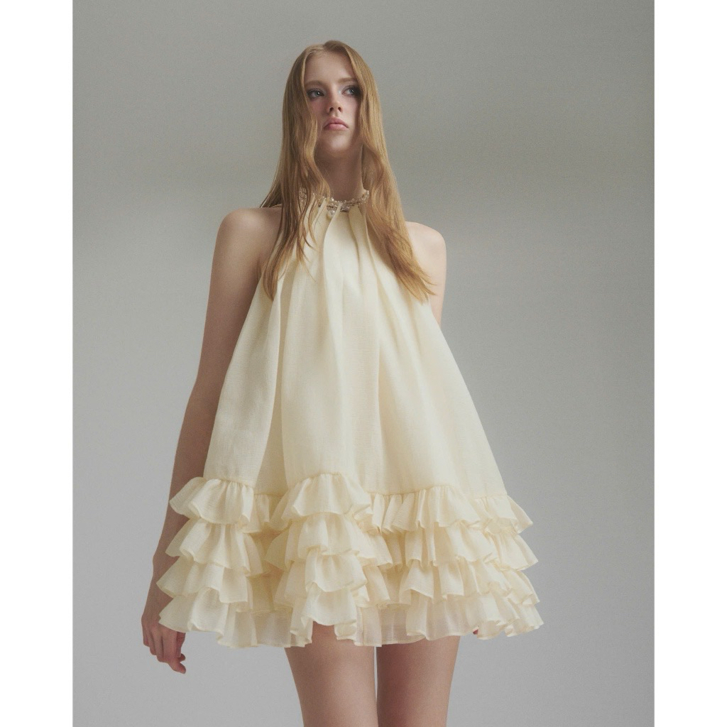 ONONMADE Váy Đầm Xòe Cổ Yếm Lapetra Dress màu vàng size S ONONMM