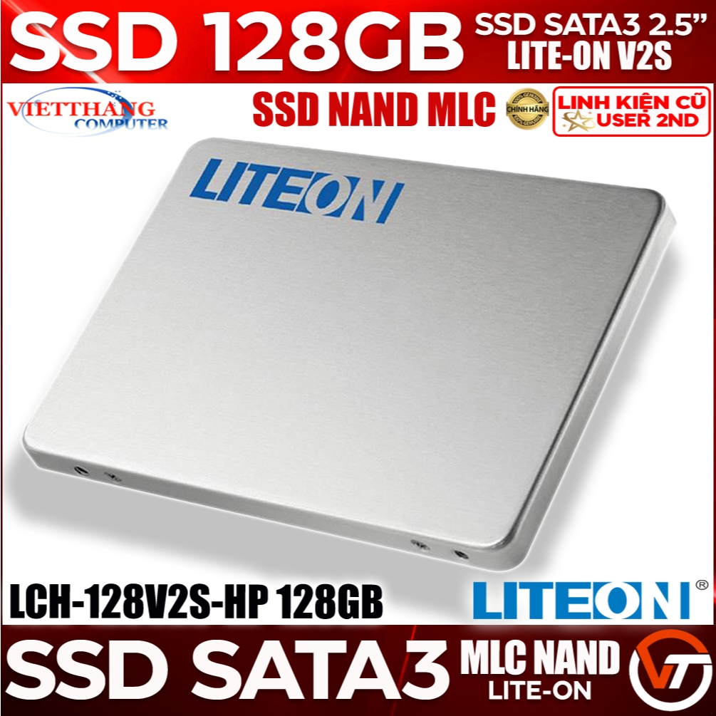 Ổ cứng SSD LiteOn V2S 128GB SATA3 Nand MLC siêu bền Hàng cũ đã qua sử dụng ( Cũ - 2nd )