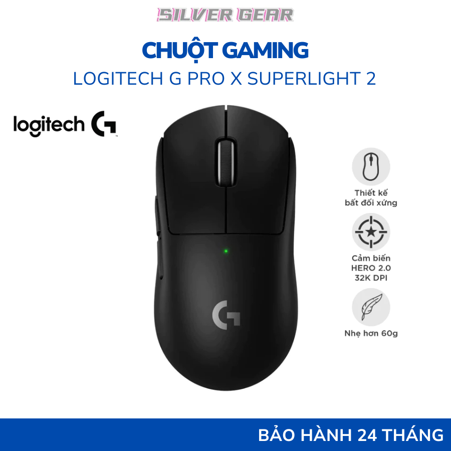 Chuột Gaming Logitech G Pro X Superlight 2 (Black) - Hàng chính hãng