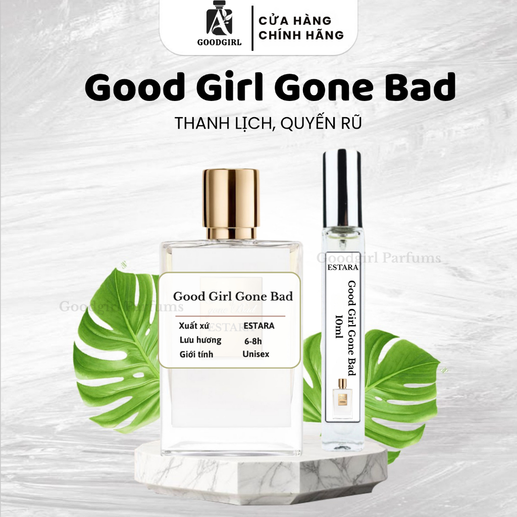 Nước hoa nữ, nước hoa nữ Rắn Trắng  Kilian Good Girl Gone Bad chiết 10ml - delina_perfume