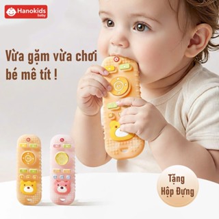 Gặm Nướu Hình Điều Khiển TV Cho Bé Hanokids, Đồ Chơi Silicone Cao Cấp Giảm Ngứa Lợi, Kèm Hộp Đựng An Toàn