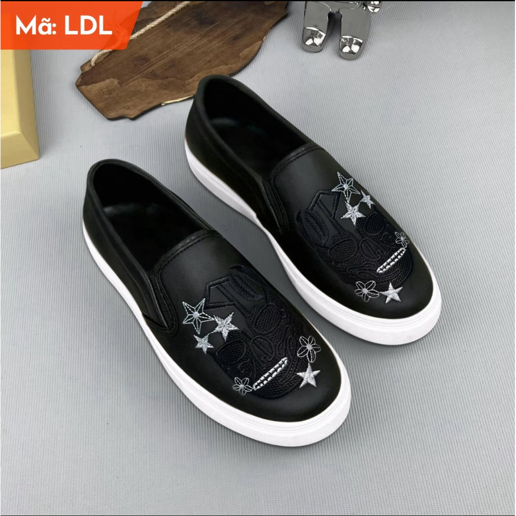 Giày slipon, giày lười họa tiết vân da dập nổi , mẫu TẾT 2025, đế cao su đúc, da cao cấp, hàng QC