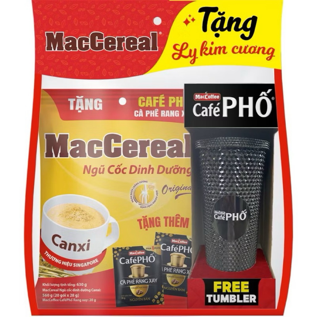 combo 3bich Ngũ cốc dinh dưỡng + 3ly kim cương