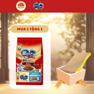 [MUA 1 TẶNG 1] Thức ăn hạt thơm ngon/ giảm nôn trớ cho mèo từ Nhật Bản Silver Spoon - VỊ Cá 800gr