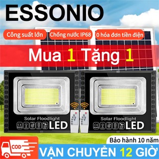  ESSONIO Đèn pha năng lượng mặt trời LED ngoài trời thông minh chống nước mới 2025 