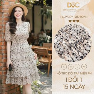 VÁY HỌA TIẾT CHẤM SAO NHIỀU TẦNG V1807 - DOLCE VIVA COLLECTION