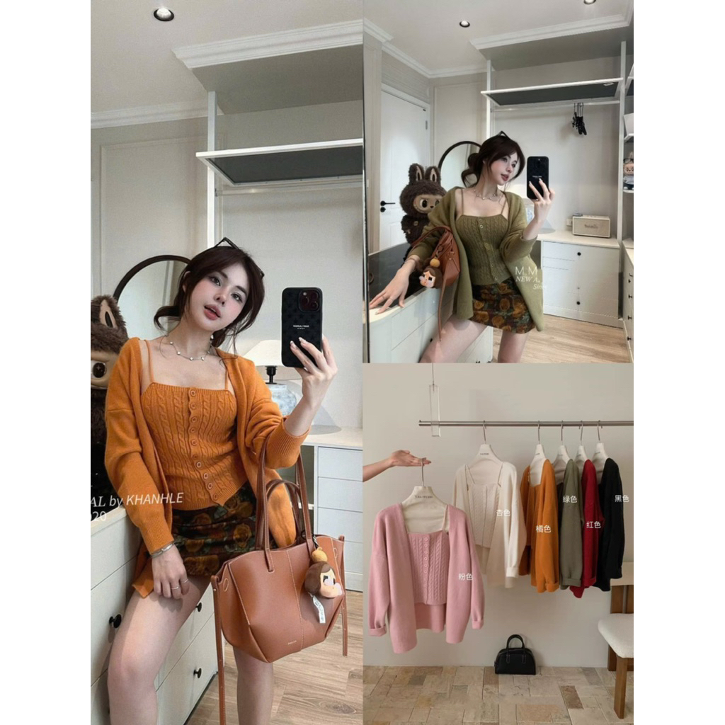 Sét len 2 chi tiết áo CDG kèm áo 2 dây QCCC