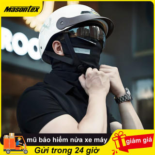  Tròng kính trắng có thời hạn  Mũ bảo hiểm Masontex 601 nửa đầu kính gập tiện lợi vỏ ABS an toàn 