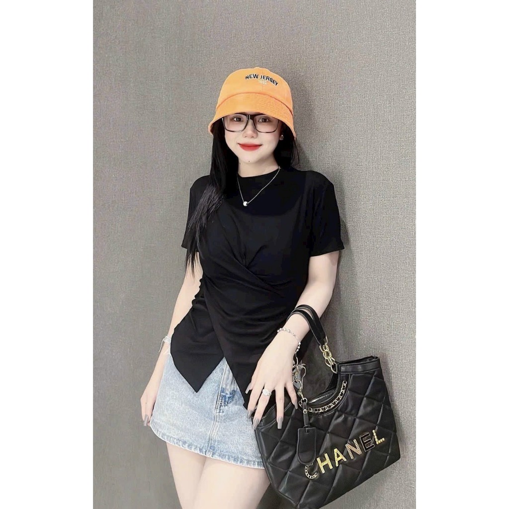 Áo Thun Cộc Tay Nữ Chất Cotton Cổ Tròn Kiểu Dáng Trẻ Trung Sang Trọng V006 | BigBuy360 - bigbuy360.vn