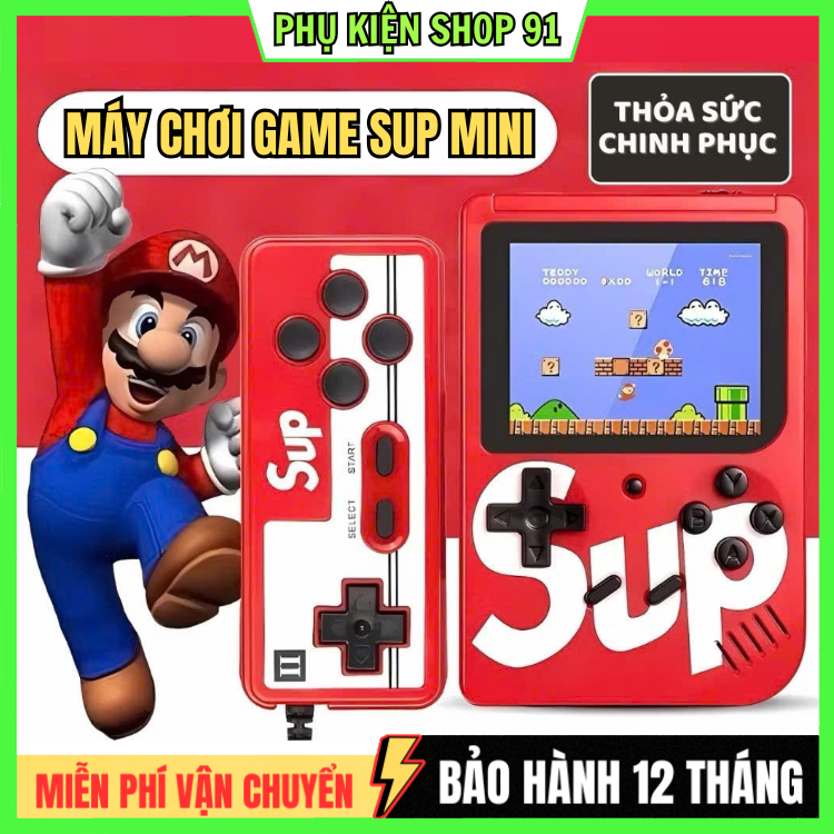 Máy chơi game cầm tay SUP 400 trò - Kết nối Tivi chơi 2 người - Máy chơi game điện tử 4 nút cao cấp tay cầm Sup