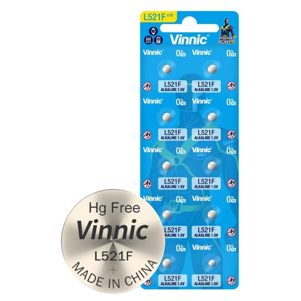 [CHÍNH HÃNG] Vỉ 10 Viên Pin cúc áo VINNIC AG0-L521F - 379 - LR63