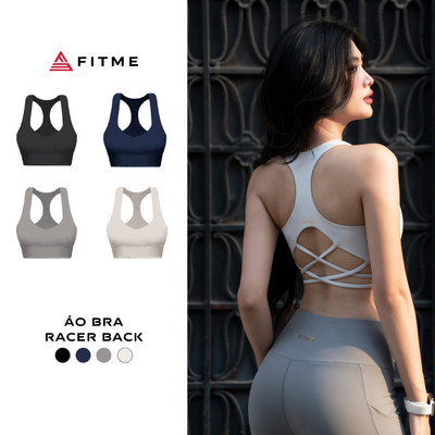 Áo bra tập gym yoga nữ Fitme Flow dây đan chéo hỗ trợ luyện tập chống xệ Racer Back - BRRB
