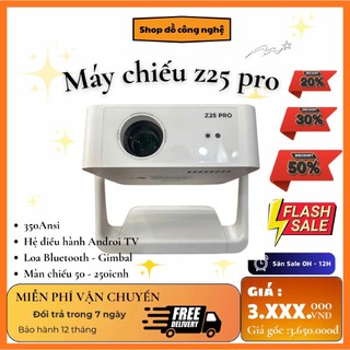 | Tặng USB 64GB | Máy Chiếu Z25 Pro Full HD 1080 - Máy Chiếu Mini Phòng Ngủ, Xem YouTube, Netfilx, Wifi, ...
